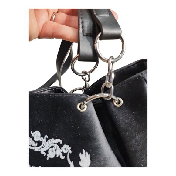 NWOT Multipurpose Vegan Suede Letters Shoulder Bag Spacious Interior Casual - Picture 12 of 14